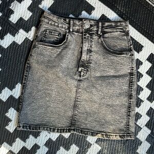 ACID WASH DENIM MINI SKIRT